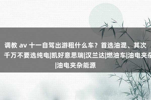 调教 av 十一自驾出游租什么车？首选油混、其次增程，千万不要选纯电|凯好意思瑞|汉兰达|燃油车|油电夹杂能源